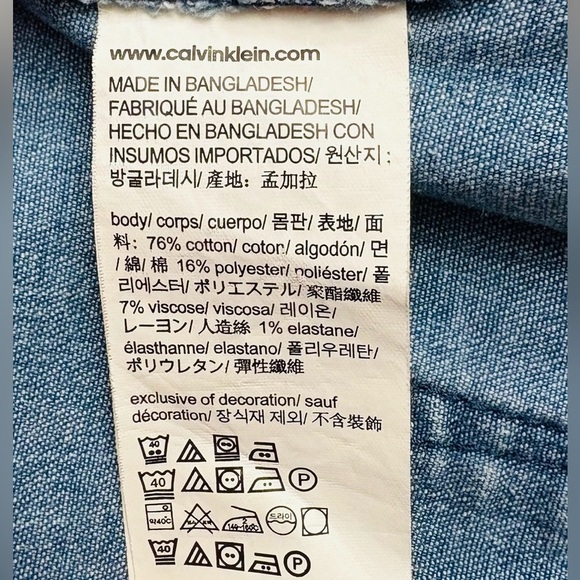 Calvin Klein Jeans, Classic Denim Skirt, Size 12, Blue - Picture 8 of 9